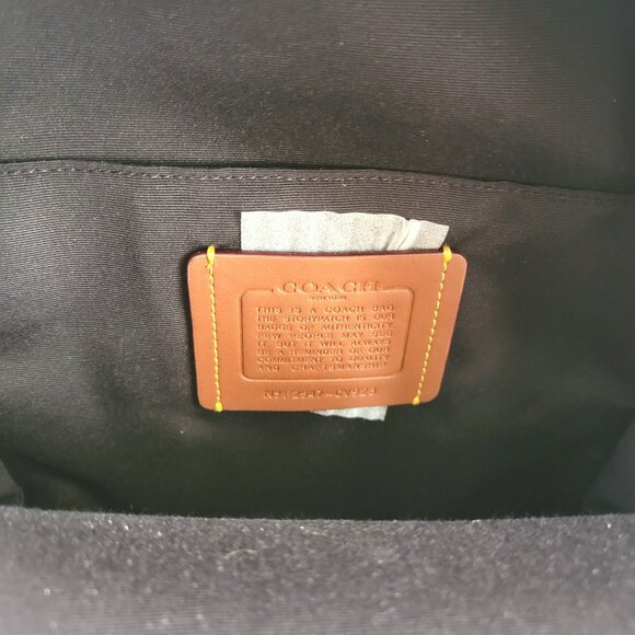 Coach CV923 West Pack Signature Canvas Varsity Sling Bag Grey Ochre Chalk - Picture 7 of 7